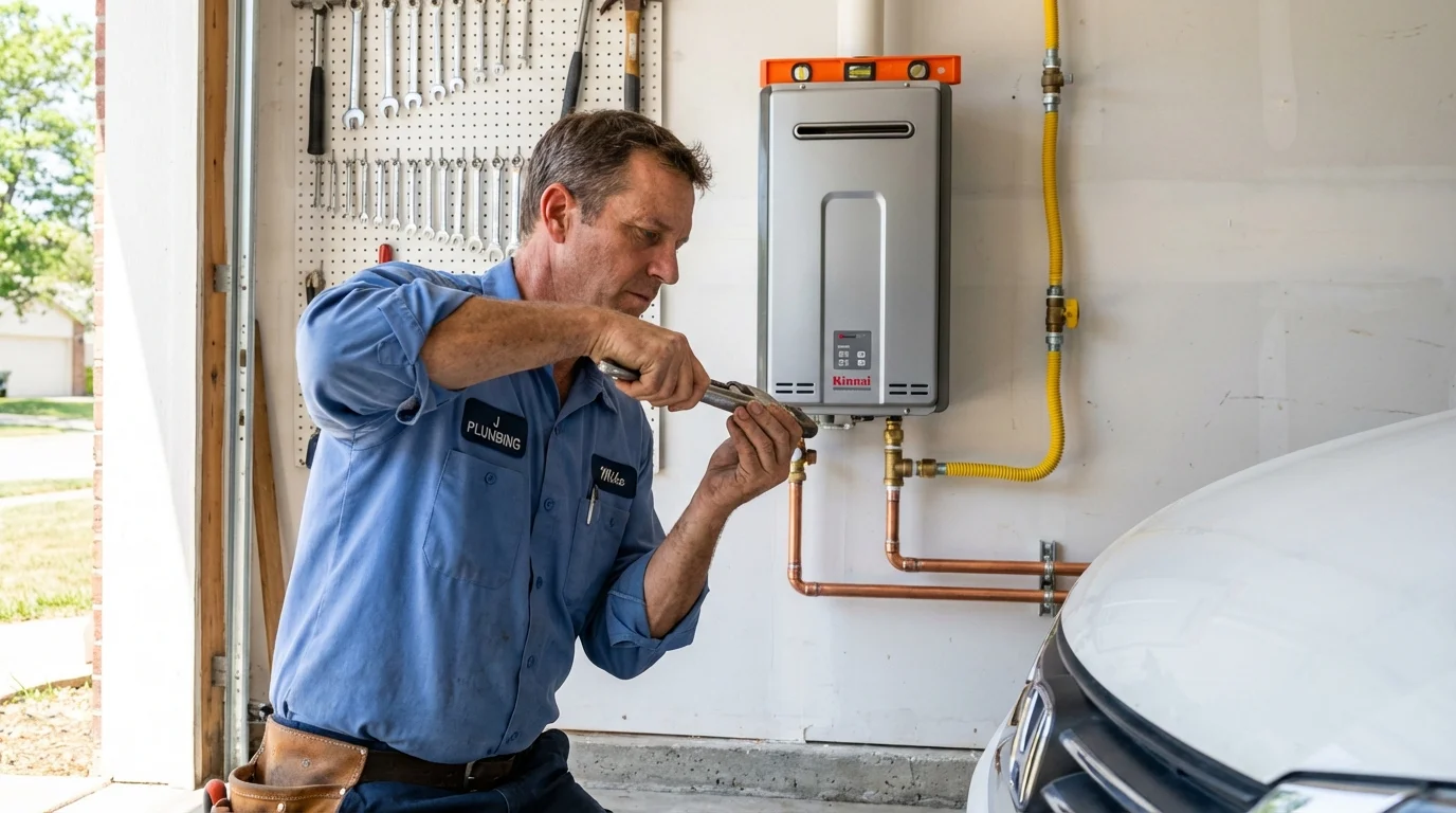 Tankless water heater installation by a Johns Plumbing LLC plumber in Kamas